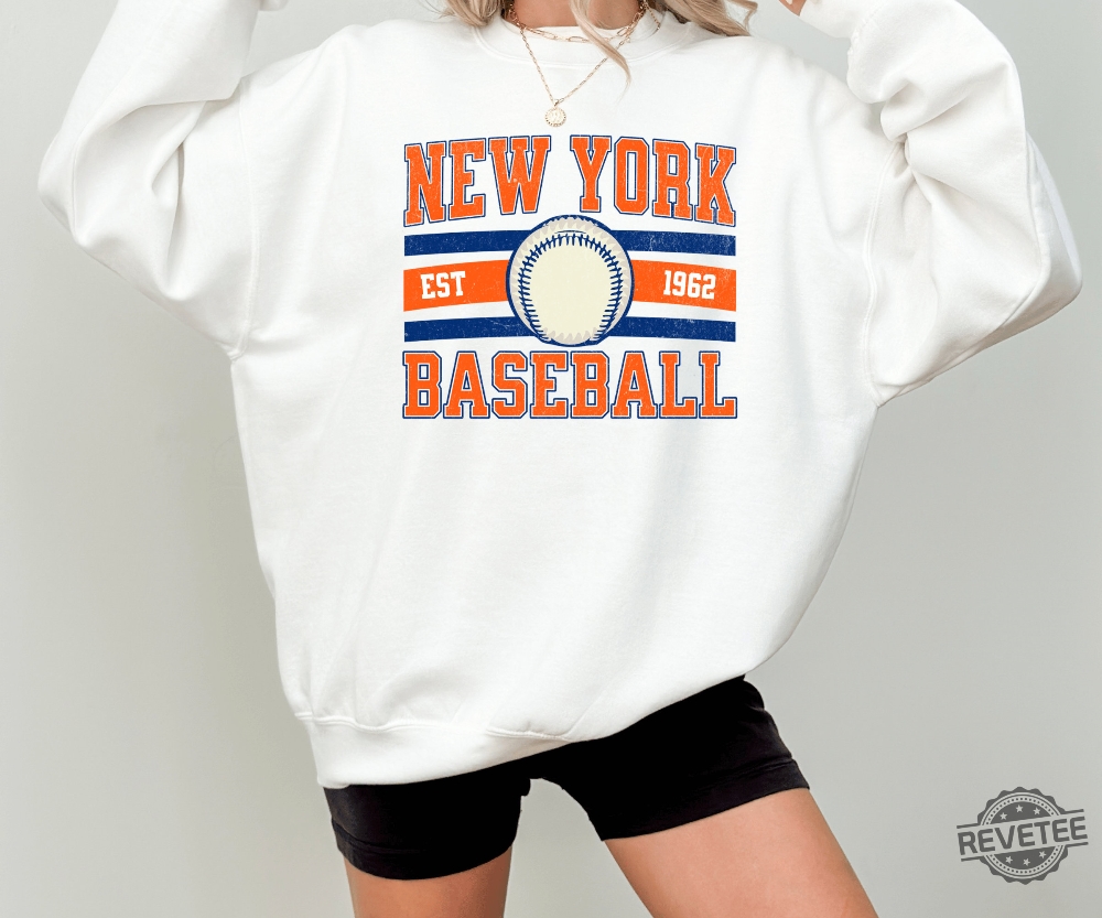 Vintage New York Mets Crewneck Sweatshirt Retro New York Mets New York Game Day Shirt Hoodie Sweatshirt revetee 4