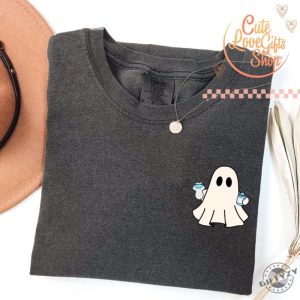 Ghost Halloween Shirt Halloween Sonographer Ghost Holding Transducer Shirt Mri Safe Ultrasound Tech Gift giftyzy 2