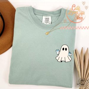 Ghost Halloween Shirt Halloween Sonographer Ghost Holding Transducer Shirt Mri Safe Ultrasound Tech Gift giftyzy 3