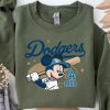 Mickey Mouse Dodgers 1958 Baseball Shirt Mickey Baseball Shirt Disney Sport Sweatshirt Dodgers Baseball Shirt revetee 1