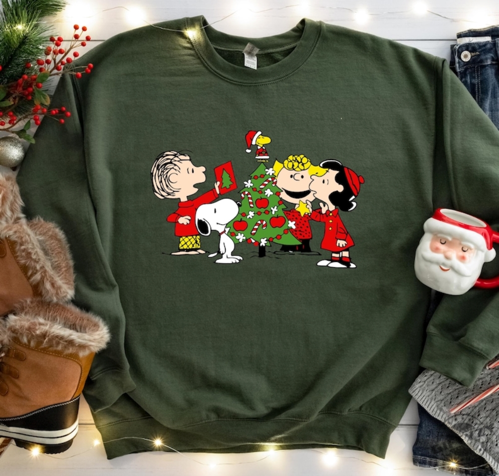 Snoopy Christmas Shirt Charlie Brown Christmas Sweatshirt Family Matching Christmas Party Hoodie Christmas Tee Gifts