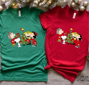 Snoopy Christmas Shirt Charlie Brown Christmas Sweatshirt Family Matching Christmas Party Hoodie Christmas Tee Gifts giftyzy 2