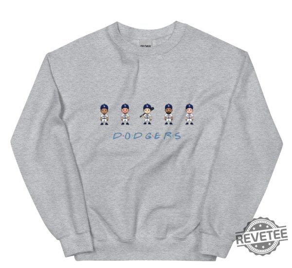 Dodgers Friends Crew Sweatshirt Dodgers Baseball Shirt Hoodie Shohei Ohtani Mookie Betts Freddie Freeman revetee 2