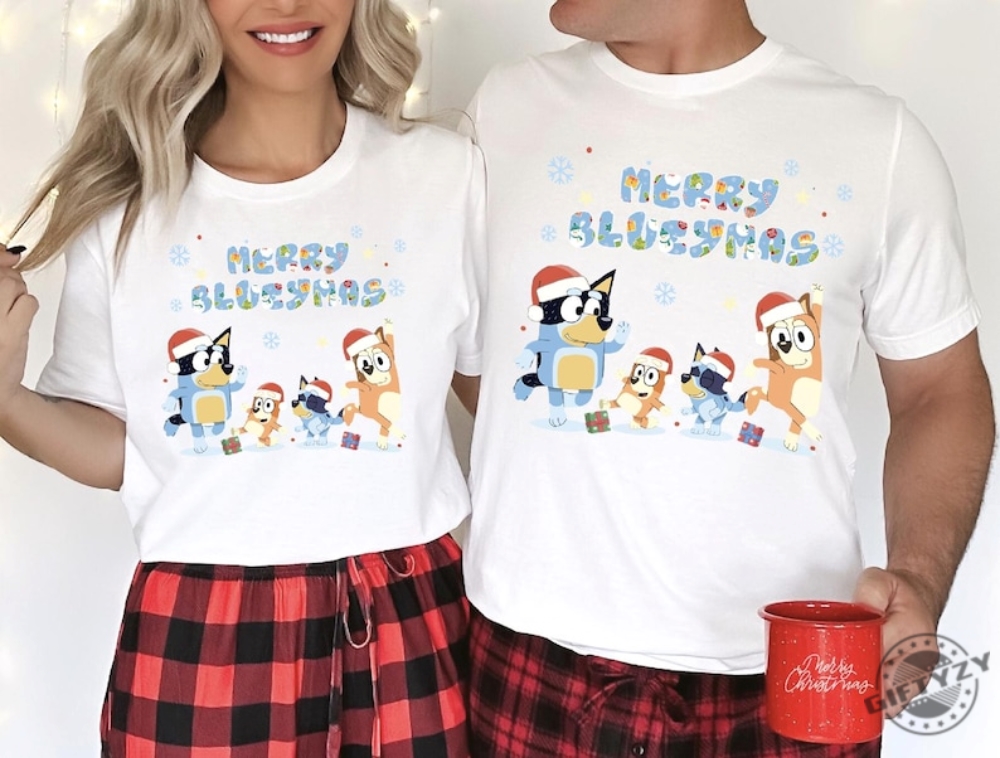 Merry Blueymas Shirts Christmas Family Shirt Family Matching Pajamas Tees Christmas Gift Shirt Blue Christmas Shirt Christmas Toddler Blue