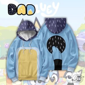 Dad Blue Cosplay Hoodie Father Blue Dog Family 3D Shirt Family Costume 3D Sweatshirt Blue Dad Cosplay Tshirt Dad Blue Shirt giftyzy 1