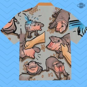 baby hippo moo deng hawaiian shirt and shorts