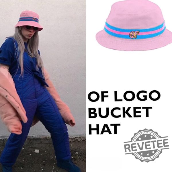 Billie Eilish Of Logo Bucket Hat Pink Unique revetee 1