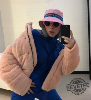 Billie Eilish Of Logo Bucket Hat Pink Unique revetee 2