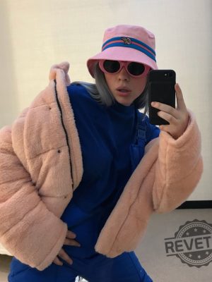 Billie Eilish Of Logo Bucket Hat Pink Unique revetee 2