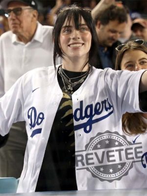 Billie Eilish Dodgers Jersey Shirt Baseball Shirt revetee 3