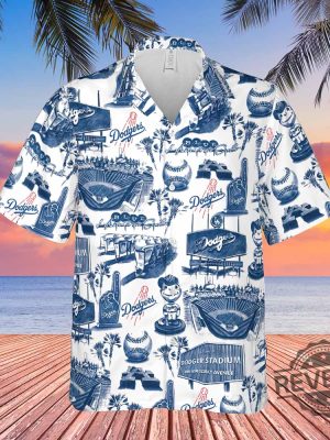 Dodgers Hawaiian Shirt Night Giveaway 2024 Dodgers Button Up Shirt revetee 2