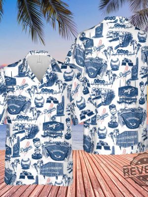 Dodgers Hawaiian Shirt Night Giveaway 2024 Dodgers Button Up Shirt revetee 3