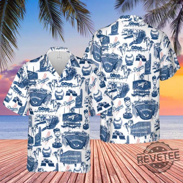 Dodgers Hawaiian Shirt Night Giveaway 2024 Dodgers Button Up Shirt revetee 3