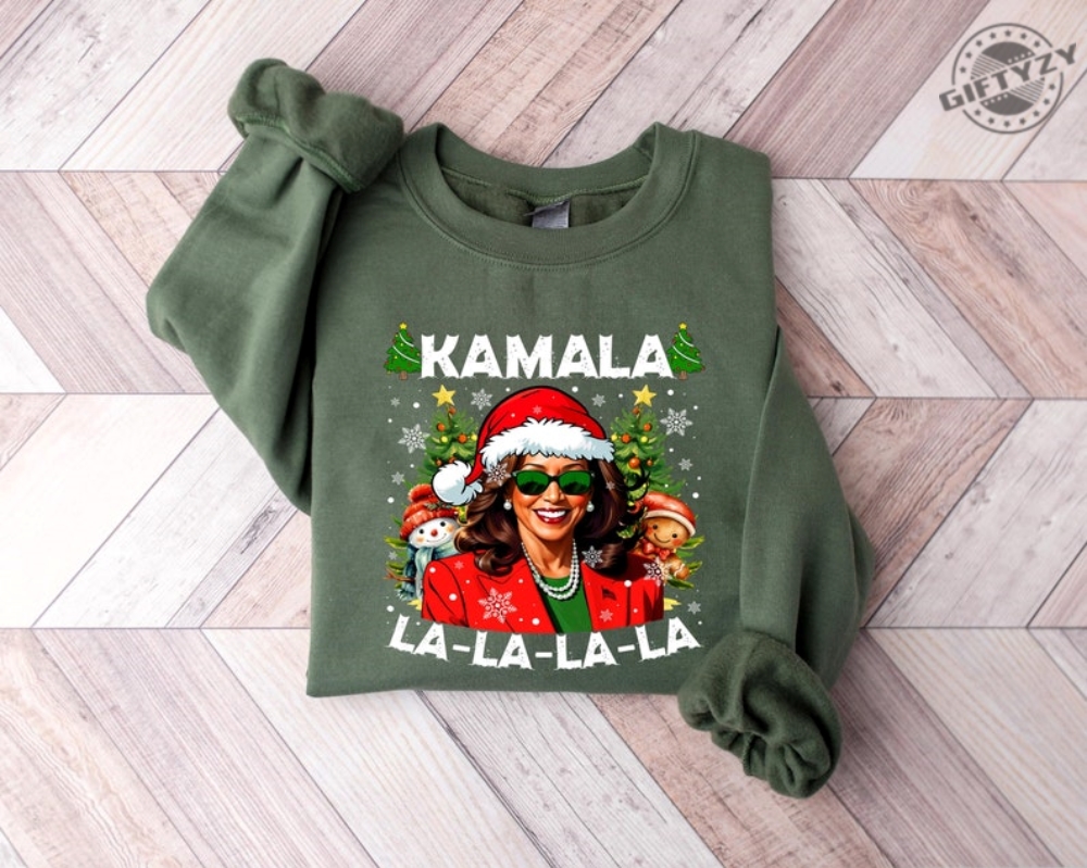 Kamala Harris Christmas Shirt Funny Holiday Sweater Political Hoodie 2024 Election Tshirt Xmas Sweatshirt Santa Gift