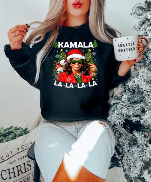 Kamala Harris Christmas Shirt Funny Holiday Sweater Political Hoodie 2024 Election Tshirt Xmas Sweatshirt Santa Gift giftyzy 3