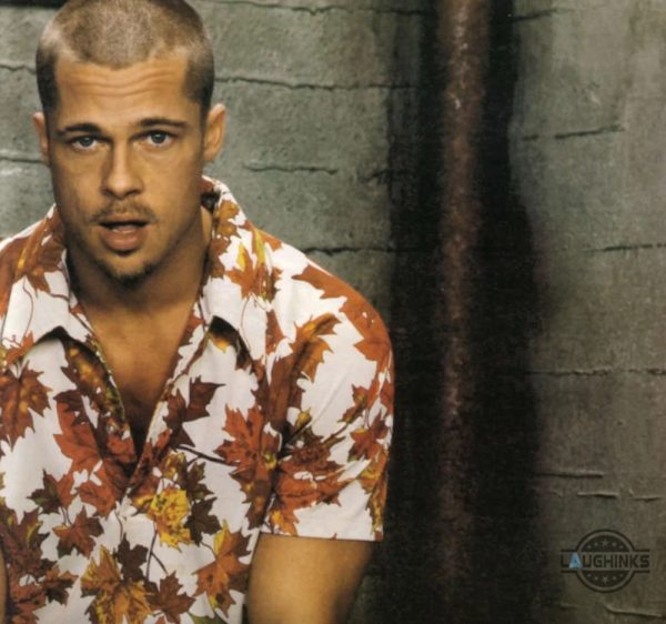 tyler durden hawaiian shirt maple leaf brad pitt david finchers fight club aloha button up shirt laughinks 2