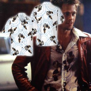 toucan bird tyler durden hawaiian shirt brad pitt fight club aloha beach button up shirt laughinks 2