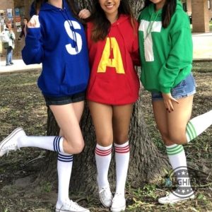 the chipmunks cosplay t shirt sweatshirt hoodie custom letters shirt funny halloween gift halloween group costumes alvin friends shirts laughinks 1