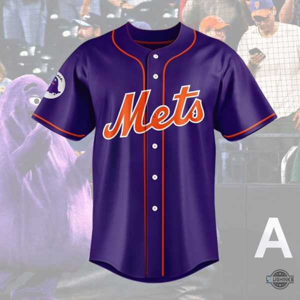 grimace mets halloween costume ny mets grimace baseball jersey shirt 2024