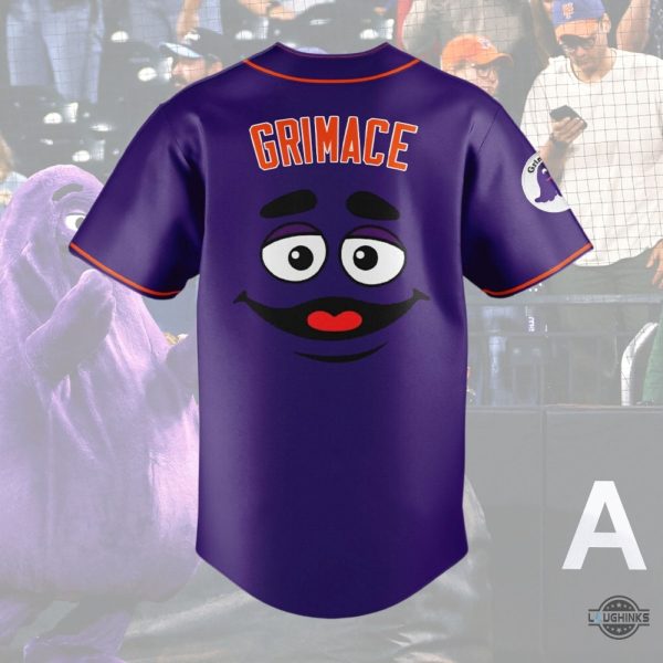 grimace mets halloween costume ny mets grimace baseball jersey shirt 2024