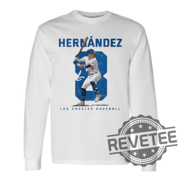 Number And Portrait Kike Hernandez Los Angeles Mlbpa T Shirt Kike Hernandez Shirt Hoodie Sweatshirt revetee 2