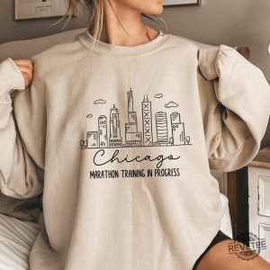 Chicago Finisher Marathon Sweatshirt Marathoner Gift Marathon Training Sweater Chicago Marathon Finisher Shirt revetee 4