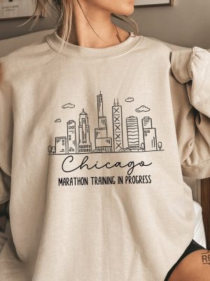 Chicago Finisher Marathon Sweatshirt Marathoner Gift Marathon Training Sweater Chicago Marathon Finisher Shirt revetee 4