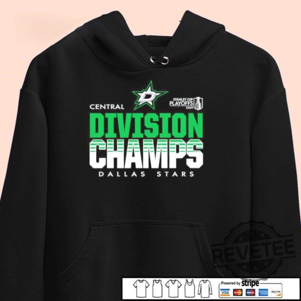 Dallas Stars 2024 Central Division Champions Hockey Shirt Dallas Stars Shirt Hoodie Sweatshirt revetee 1