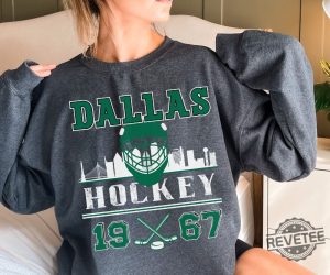 Vintage Dallas Hockey Sweatshirt Retro Dallas Hockey Crewneck Gift For Dallas Hockey Fan Dallas Stars Shirt Hoodie revetee 6