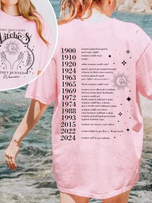 They Didnt Burn Witches They Burned Women Shirt Hoodie Sweatshirt Feminist Halloween Shirt Witchy Feminist Shirt revetee 2