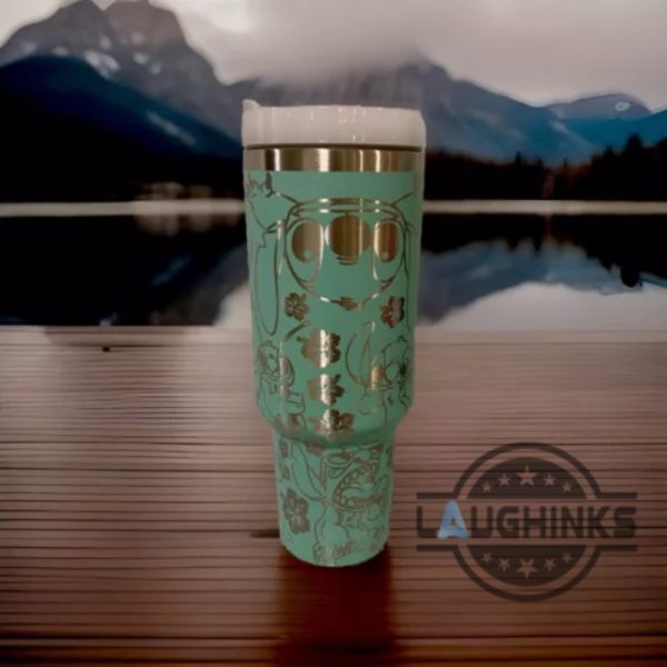 40oz stitch engraved stanley tumbler dupe disney lilo and stitch aloha stainless steel cup laughinks 6