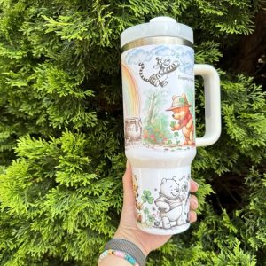 winnie the pooh stanley quencher 40oz tumbler dupe custom honey bear disney tumbler cup laughinks 1