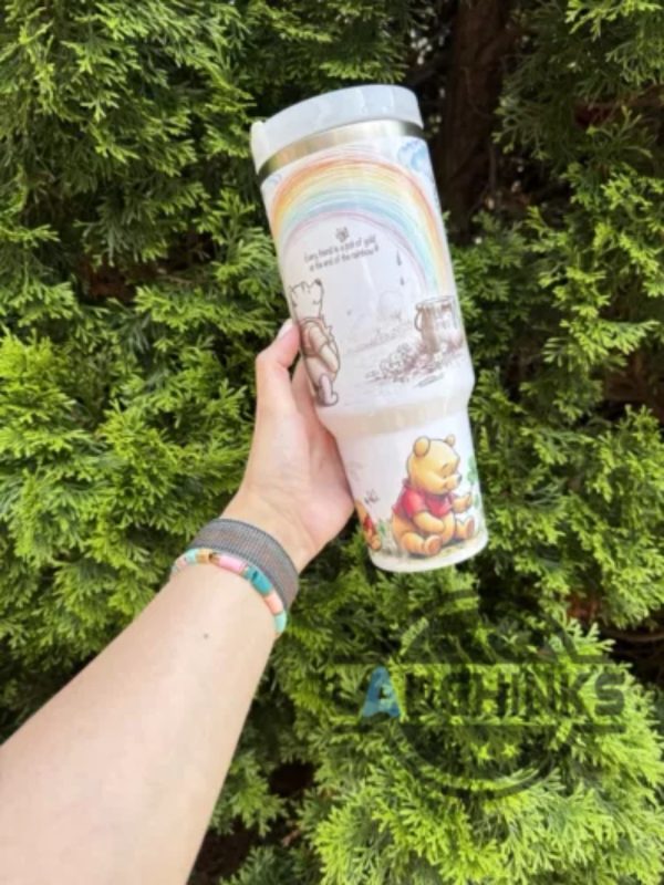 winnie the pooh stanley quencher 40oz tumbler dupe custom honey bear disney tumbler cup laughinks 2