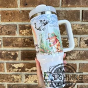 winnie the pooh stanley quencher 40oz tumbler dupe custom honey bear disney tumbler cup laughinks 3