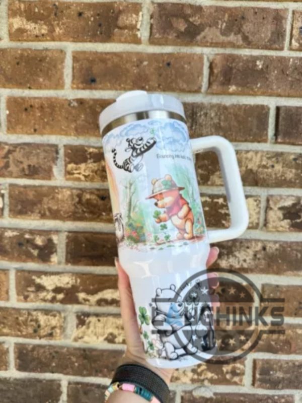 winnie the pooh stanley quencher 40oz tumbler dupe custom honey bear disney tumbler cup laughinks 4