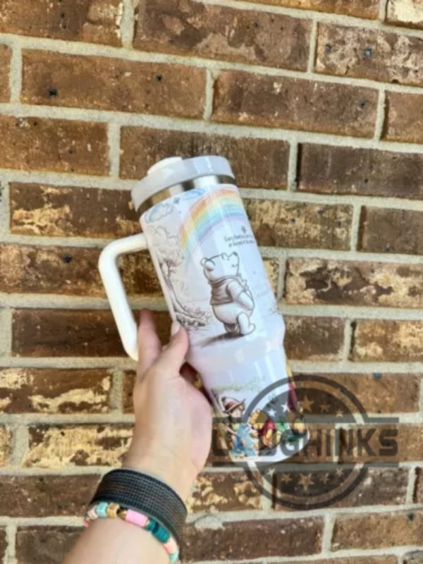 winnie the pooh stanley quencher 40oz tumbler dupe custom honey bear disney tumbler cup laughinks 6