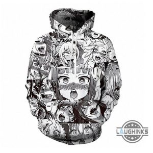 anime ahegao hoodie t shirt sweatshirt sweatpants hentai face funny all over printed shirts laughinks 2