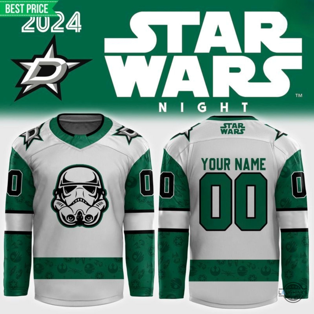 Custom Dallas Stars Shirt X Star Wars Night 2024 Hockey Jersey