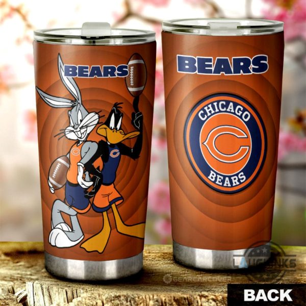 chicago bears bugs bunny and daffy duck tumbler