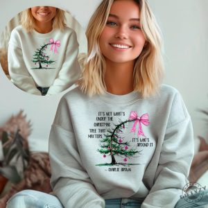 Coquette Charlie Brown Christmas Tree Christmas Shirt giftyzy 1