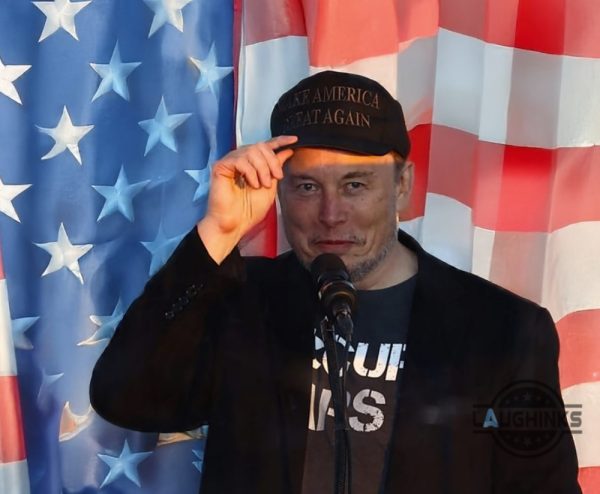 dark maga embroidered baseball hat worn by elon musk rallies onstage with trump in pennsylvania laughinks 2