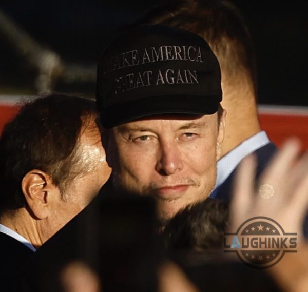 dark maga embroidered baseball hat worn by elon musk rallies onstage with trump in pennsylvania laughinks 4