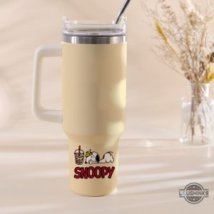 gong cha snoopy tumbler replica snoopy hugging heart tumblers the peanut stanley cup dupe laughinks 5