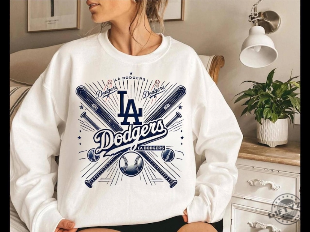 Los Angeles Dodgers Vintage Baseball Tshirt Vintage Style Los Angeles Baseball Dodgers Sweatshirt Trendy Summer Hoodie Game Day Shirt