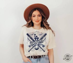 Los Angeles Dodgers Vintage Baseball Tshirt Vintage Style Los Angeles Baseball Dodgers Sweatshirt Trendy Summer Hoodie Game Day Shirt giftyzy 2