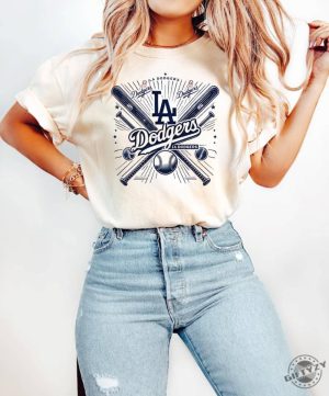 Los Angeles Dodgers Vintage Baseball Tshirt Vintage Style Los Angeles Baseball Dodgers Sweatshirt Trendy Summer Hoodie Game Day Shirt giftyzy 3