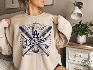 Los Angeles Dodgers Vintage Baseball Tshirt Vintage Style Los Angeles Baseball Dodgers Sweatshirt Trendy Summer Hoodie Game Day Shirt giftyzy 4