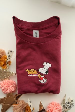 Snoopy Thanksgiving Embroidered T Shirts Crewnecks Sweatshirt Hoodie Snoopy Thanksgiving Peanuts Shirt Snoopy Sweatshirts Halloween Costume revetee 3