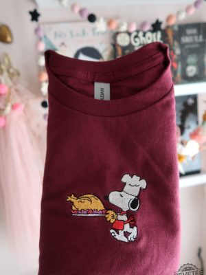 Snoopy Thanksgiving Embroidered T Shirts Crewnecks Sweatshirt Hoodie Snoopy Thanksgiving Peanuts Shirt Snoopy Sweatshirts Halloween Costume revetee 4