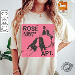 Bruno Mars And Rose New Song Apt Inspired Unisex Shirt Hoodie Sweatshirt Blackpink Rose Bruno Mars Apt Shirt Gift For Fan revetee 3